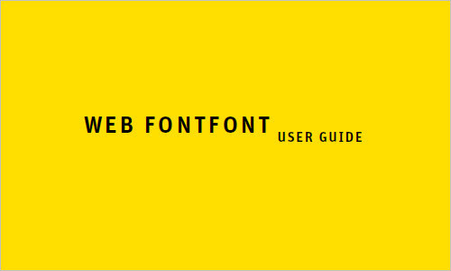 Web FontFont User Guide