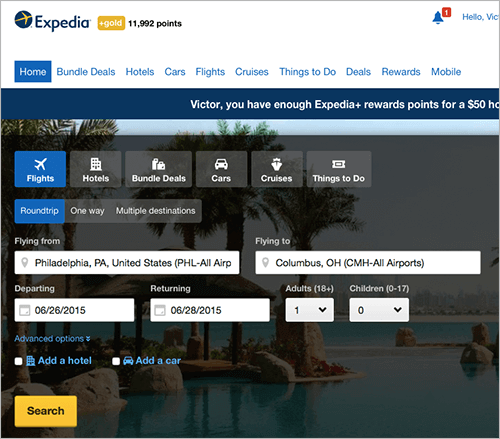 Expedia addresses naïve diversification in at least two ways
