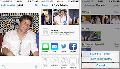 Sharing photos with Apple’s Photos Mobile App