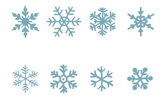 Hand-Drawn Vector Snowflakes