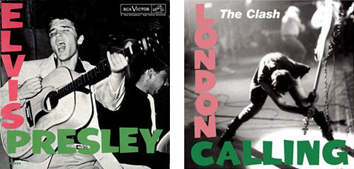 Elvis and Clash album covers