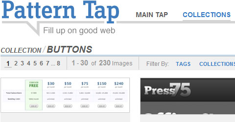 Inspirational Buttons in web design - Pattern Tap