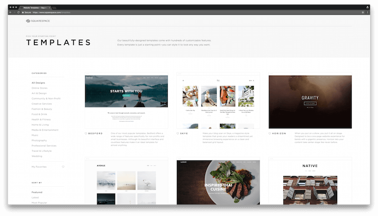 Squarespace templates