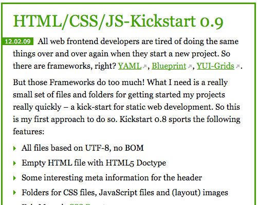 HTML/CSS/JS Kickstart