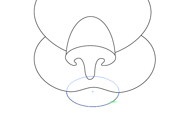 Tiger chin, drawing a small ellipse and sending it back