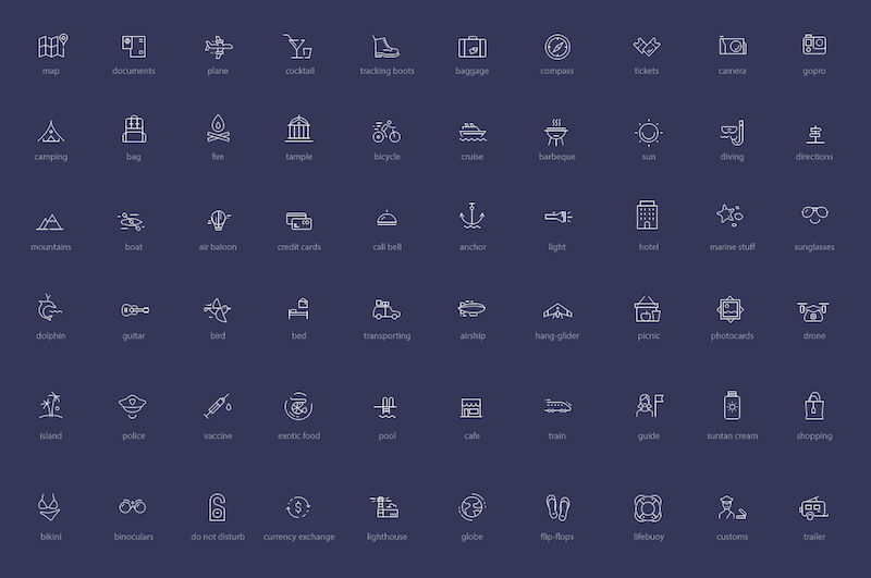 Full preview Travel Icons