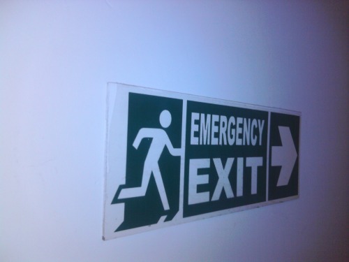 Wayfinding and Typographic Signs - exit
