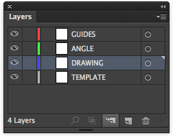 Our Layers panel in Illustrator.