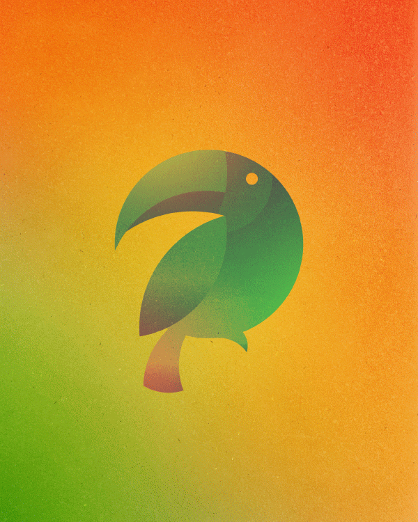 Toucan made from circles