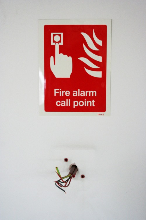 Wayfinding and Typographic Signs - fire-alarm-sign