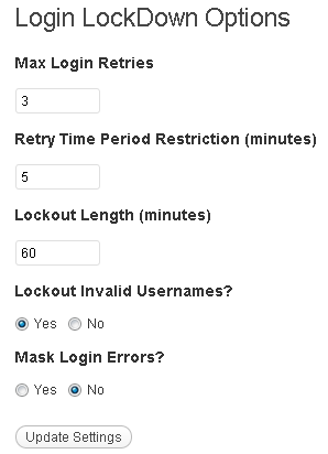 Login Lockdown