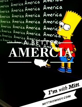 With Mitt app spelled Amercia.