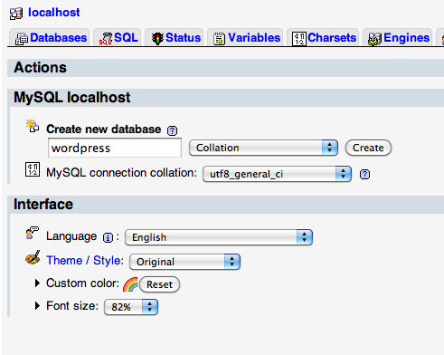 Creating the Database