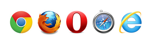 major browsers