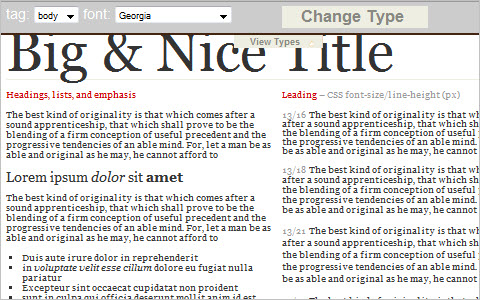  typeQuery, change website typography with jquery