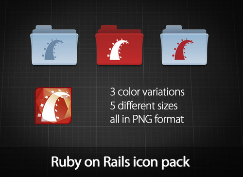 Freebies Icons - Ruby on Rails icon pack by ~azizash