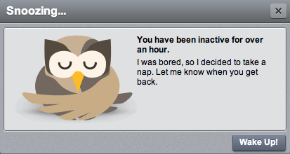 hootsuite time out screen