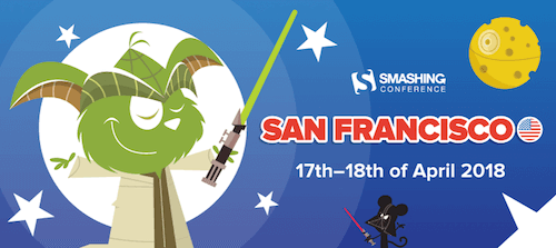 A Yoda cat welcoming you at Smashing Conference in San Francisco, April 17 to 18, 2018