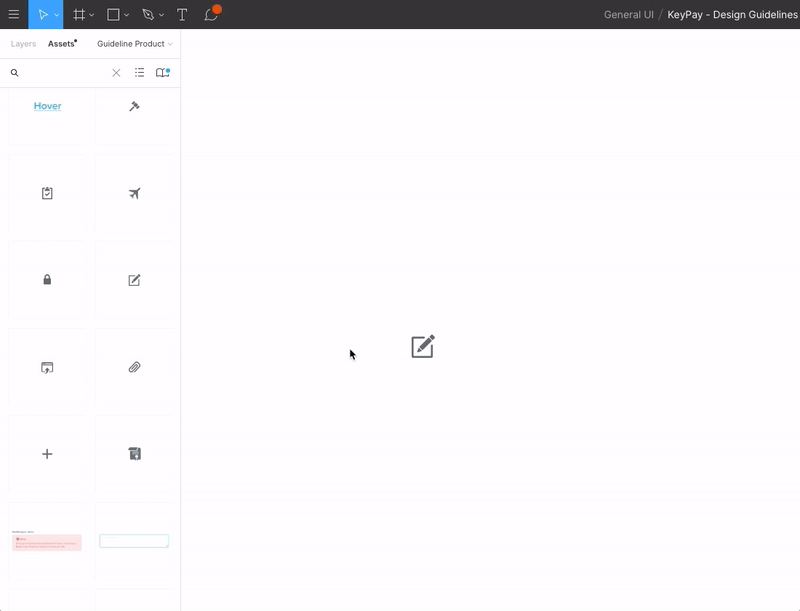 Switch instance from the sidebar in Figma