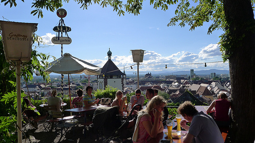 Schlossberg Beer Garden in Freiburg