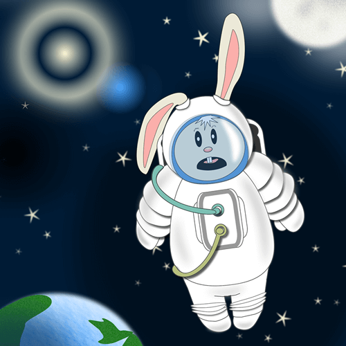 Friday Bunny by Ani Kostova, episode 65 (created in Adobe Fireworks)