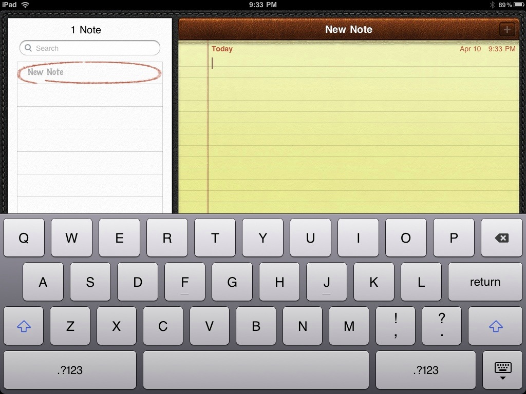 Keyboard on iPad