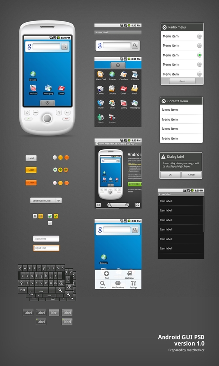 Android GUI PSD