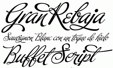 Professional Typefaces - Buffet Script
