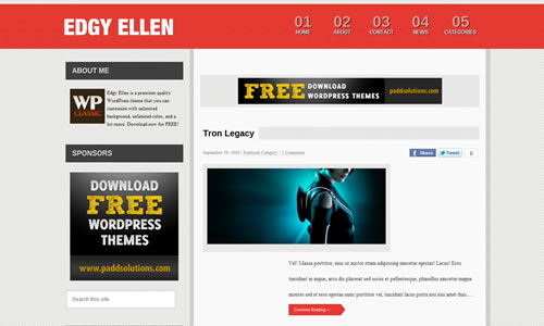 Edgy Ellen Free WP Theme