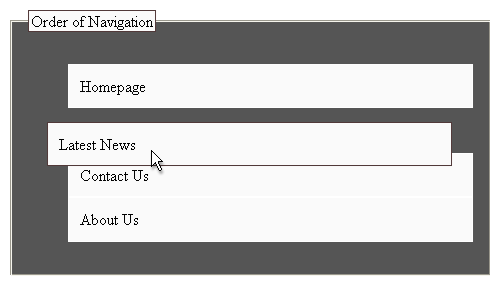 The third layer of the navigation form