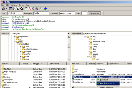 FileZilla Screenshot