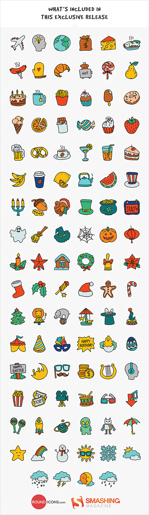 all the doodle icons