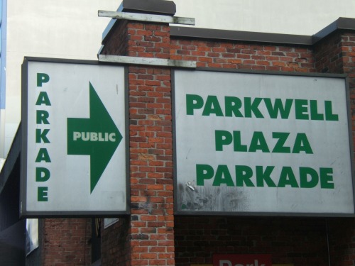 Wayfinding and Typographic Signs - parkwell-plaza-parkage