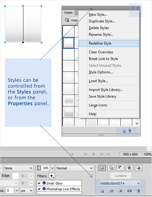 Styles in Adobe Fireworks