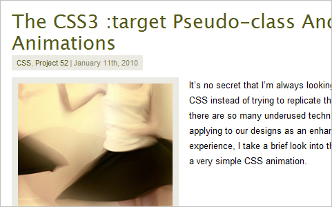 The CSS3 :target Pseudo-class And CSS Animations