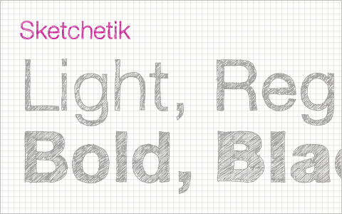 Sketchetik font family