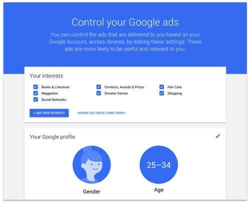 Controlling Google ads