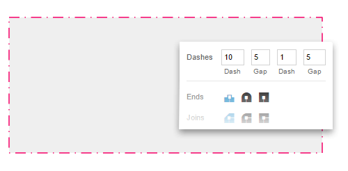 Adjusting the dashed stroke with precision