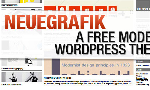 NeueGrafik: A Free Modern WordPress Theme