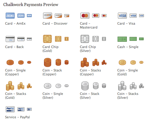 Free Icons Round-Up - Chalkwork Payments (Free) Icons