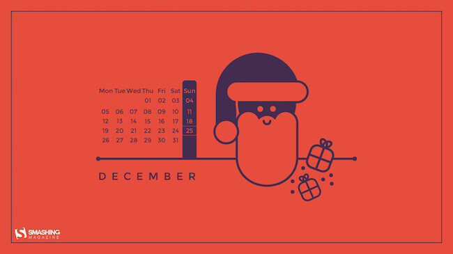 Christmas Wallpaper — Cute Lil Santa