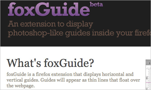 foxGuide - Photoshop Guides Inside FireFox