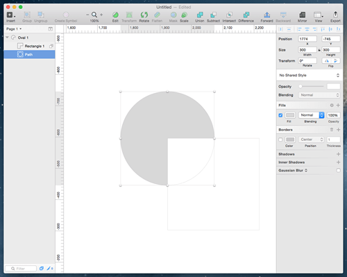 Compound shapes in Sketch