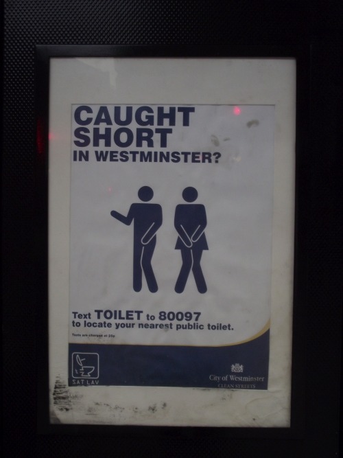 Wayfinding and Typographic Signs - toilet-locator-sign