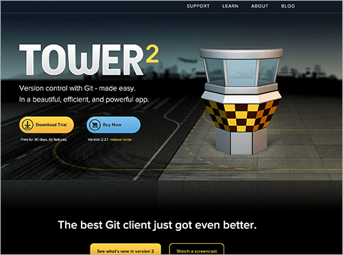 Screenshot of Tower website.
