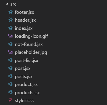 Folder structure of src folder