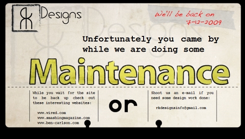 Type Layout For Free Download - Maintenance 