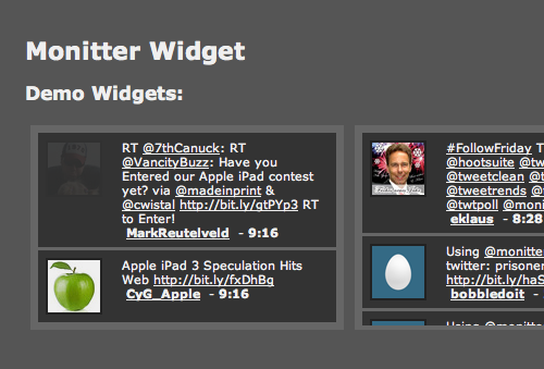 Monitter - real-time Twitter.