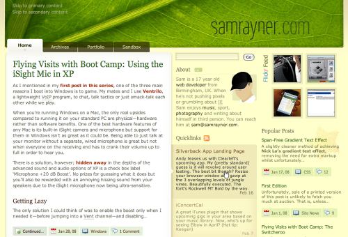 Screenshot Blog Design