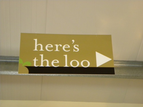 Wayfinding and Typographic Signs - heres-the-loo